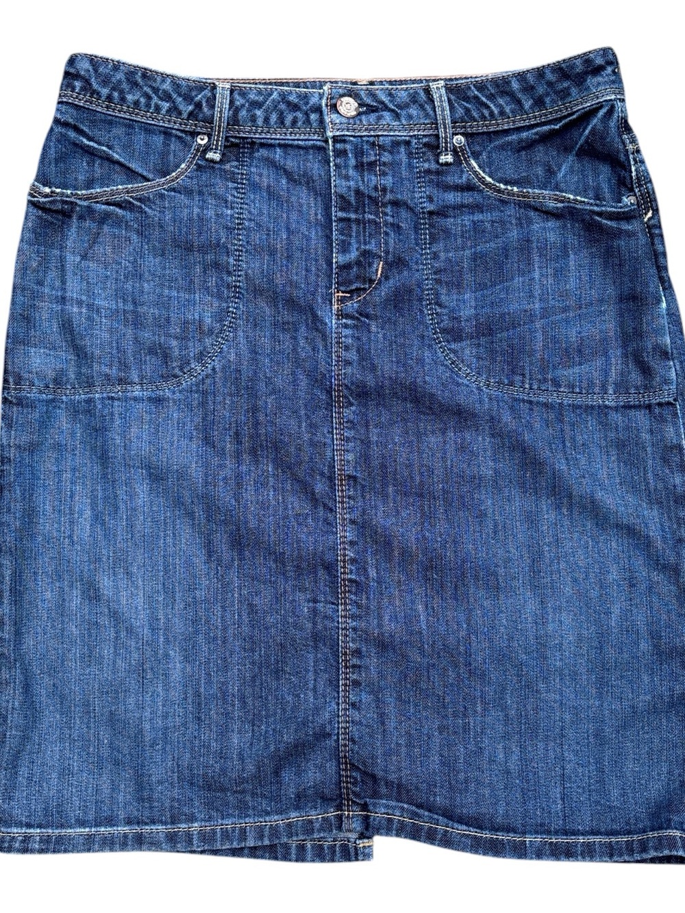 Banana Republic Dark Wash Denim Skirt Above the Knee